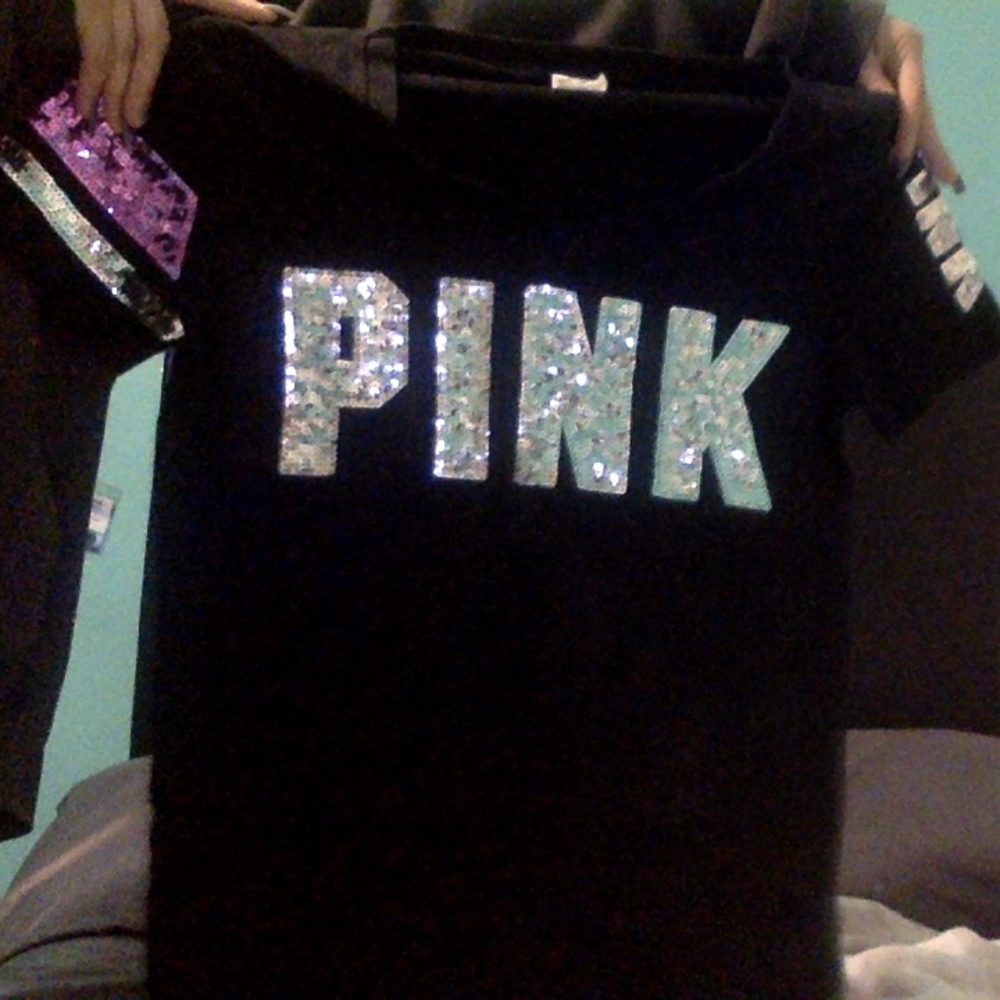 PINK Black,Purple and Silver T-shirt